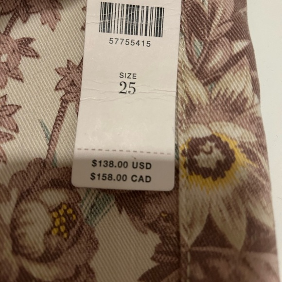 Anthropologie Pilcro & The Letterpress The High Rise Trouser Bootcut Floral 25R - Picture 5 of 8